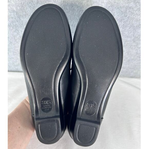 SAS Women's sz 7.5 Easier Slip On Loafer Black Leather Medicaid Diabetic - Picture 5 of 7